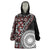 Red Tongan Ngatu Fonulei Pattern Wearable Blanket Hoodie