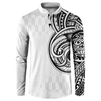 Hawaii and Japanese Culture Personalised Button Sweatshirt With Polynesian Tribal Tattoo Style