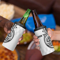 Hawaii and Japanese Culture Personalised 4 in 1 Can Cooler Tumbler With Polynesian Tribal Tattoo Style