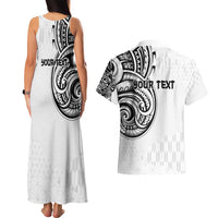 Hawaii and Japanese Culture Personalised Couples Matching Tank Maxi Dress and Hawaiian Shirt With Polynesian Tribal Tattoo Style LT9 - Polynesian Pride