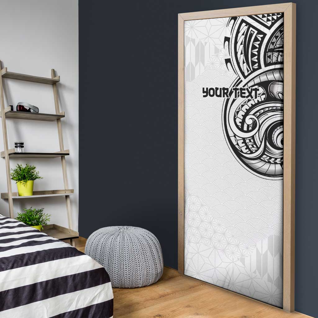 Hawaii and Japanese Culture Personalised Door Cover With Polynesian Tribal Tattoo Style - Polynesian Pride