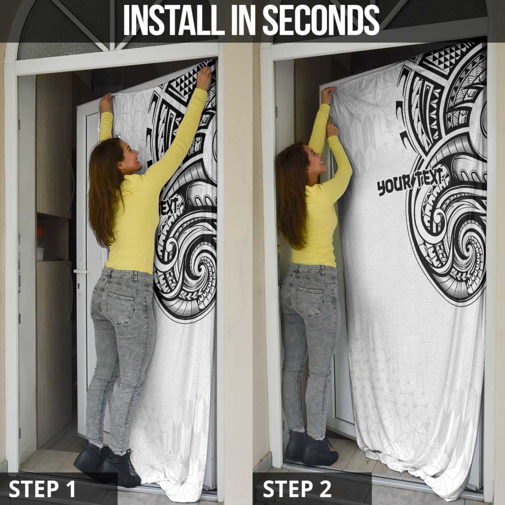 Hawaii and Japanese Culture Personalised Door Cover With Polynesian Tribal Tattoo Style - Polynesian Pride