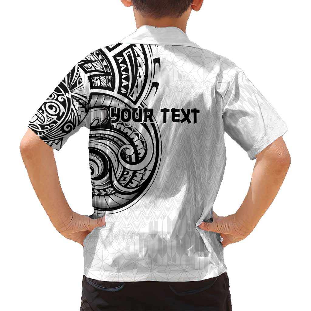 Hawaii and Japanese Culture Personalised Family Matching Long Sleeve Bodycon Dress and Hawaiian Shirt With Polynesian Tribal Tattoo Style LT9 - Polynesian Pride