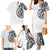 Hawaii and Japanese Culture Personalised Family Matching Mermaid Dress and Hawaiian Shirt With Polynesian Tribal Tattoo Style