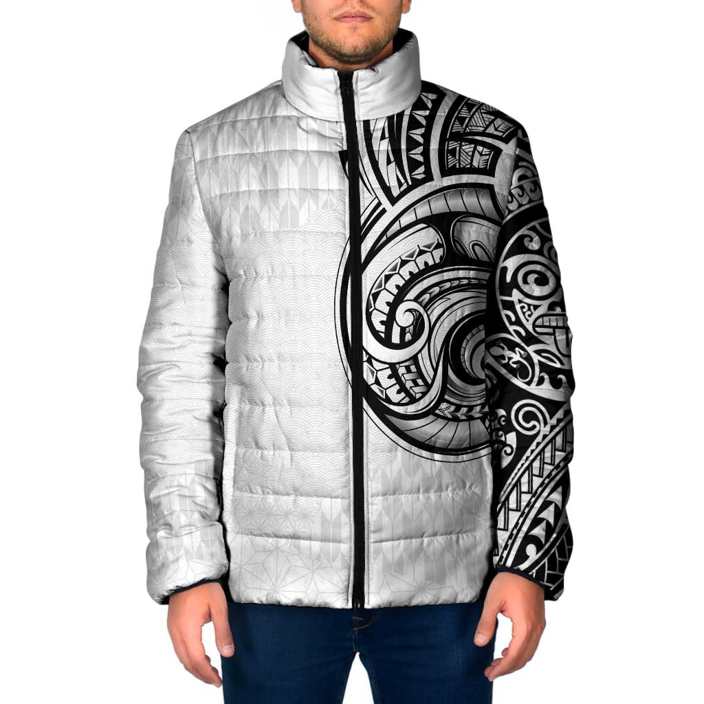 Hawaii and Japanese Culture Personalised Padded Jacket With Polynesian Tribal Tattoo Style - Polynesian Pride