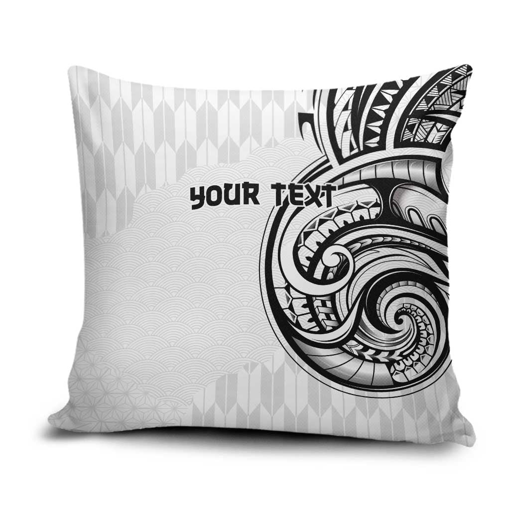 Hawaii and Japanese Culture Personalised Pillow Cover With Polynesian Tribal Tattoo Style - Polynesian Pride
