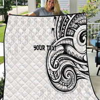 Hawaii and Japanese Culture Personalised Quilt With Polynesian Tribal Tattoo Style