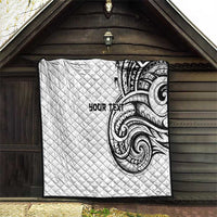Hawaii and Japanese Culture Personalised Quilt With Polynesian Tribal Tattoo Style