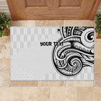 Hawaii and Japanese Culture Personalised Rubber Doormat With Polynesian Tribal Tattoo Style