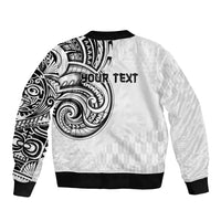 Hawaii and Japanese Culture Personalised Sleeve Zip Bomber Jacket With Polynesian Tribal Tattoo Style LT9 - Polynesian Pride
