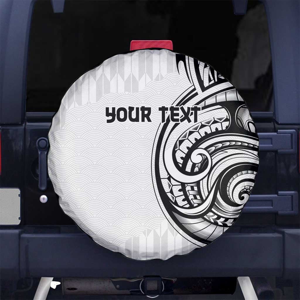 Hawaii and Japanese Culture Personalised Spare Tire Cover With Polynesian Tribal Tattoo Style