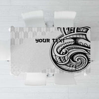 Hawaii and Japanese Culture Personalised Tablecloth With Polynesian Tribal Tattoo Style