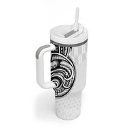 Hawaii and Japanese Culture Personalised Tumbler With Handle With Polynesian Tribal Tattoo Style