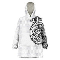 Hawaii and Japanese Culture Personalised Wearable Blanket Hoodie With Polynesian Tribal Tattoo Style