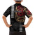 Hawaii and Japanese Oni Mask Personalised Family Matching Mermaid Dress and Hawaiian Shirt Kakau Pattern Dark Art Style