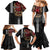Hawaii and Japanese Oni Mask Personalised Family Matching Mermaid Dress and Hawaiian Shirt Kakau Pattern Dark Art Style