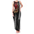 Hawaii and Japanese Oni Mask Personalised Family Matching Tank Maxi Dress and Hawaiian Shirt Kakau Pattern Dark Art Style