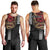 Hawaii and Japanese Oni Mask Personalised Men Tank Top Kakau Pattern Dark Art Style