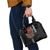 Hawaii and Japanese Oni Mask Personalised Shoulder Handbag Kakau Pattern Dark Art Style