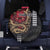 Hawaii and Japanese Oni Mask Personalised Spare Tire Cover Kakau Pattern Dark Art Style