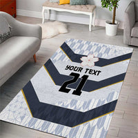 Japan Pacific Rugby 2022-23 Custom Area Rug Black Sakura Japanese Wave Pattern