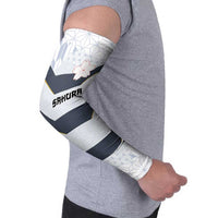 Japan Pacific Rugby 2022-23 Custom Arm Sleeves Black Sakura Japanese Wave Pattern - Polynesian Pride