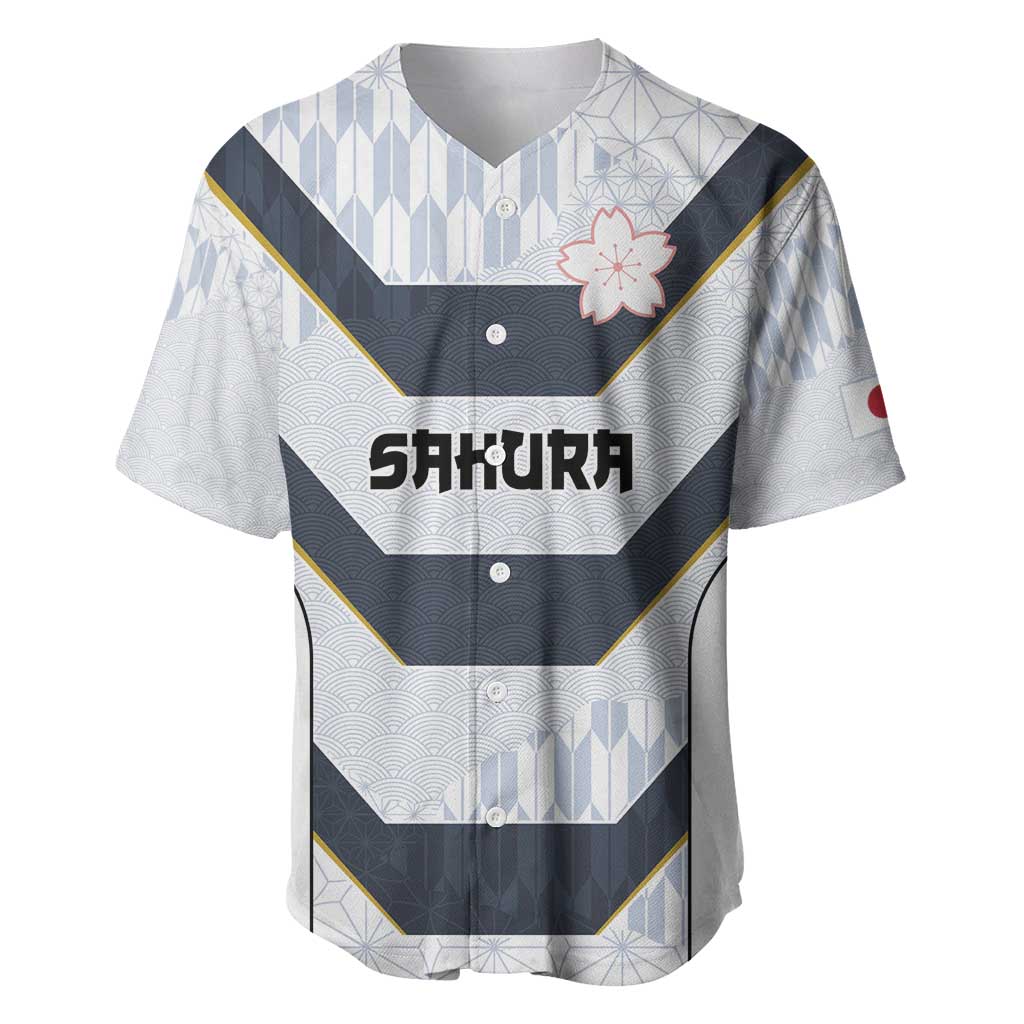 Japan Pacific Rugby 2022-23 Custom Baseball Jersey Black Sakura Japanese Wave Pattern LT9 Black - Polynesian Pride