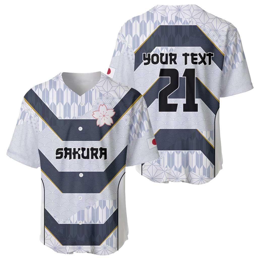 Japan Pacific Rugby 2022-23 Custom Baseball Jersey Black Sakura Japanese Wave Pattern LT9 - Polynesian Pride