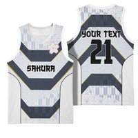 Japan Pacific Rugby 2022-23 Custom Basketball Jersey Black Sakura Japanese Wave Pattern - Polynesian Pride