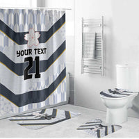 Japan Pacific Rugby 2022-23 Custom Bathroom Set Black Sakura Japanese Wave Pattern - Polynesian Pride