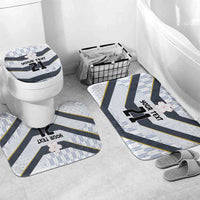 Japan Pacific Rugby 2022-23 Custom Bathroom Set Black Sakura Japanese Wave Pattern - Polynesian Pride