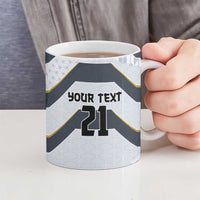 Japan Pacific Rugby 2022-23 Custom Ceramic Mug Black Sakura Japanese Wave Pattern - Polynesian Pride