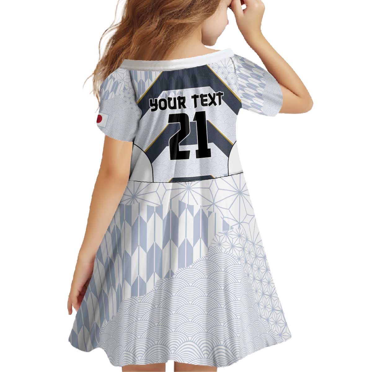 Japan Pacific Rugby 2022-23 Custom Family Matching Off The Shoulder Long Sleeve Dress and Hawaiian Shirt Black Sakura Japanese Wave Pattern
