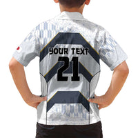 Japan Pacific Rugby 2022-23 Custom Family Matching Off Shoulder Short Dress and Hawaiian Shirt Black Sakura Japanese Wave Pattern