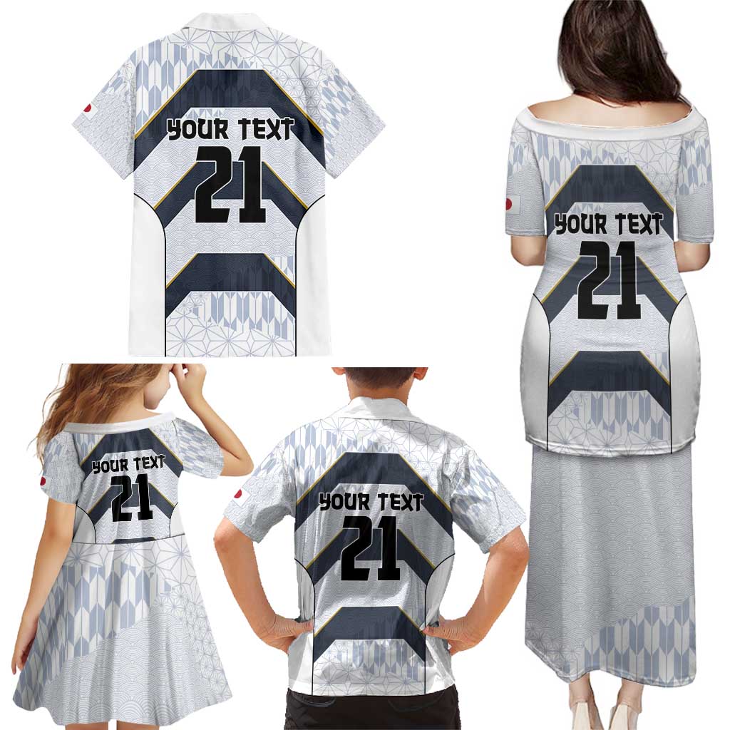 Japan Pacific Rugby 2022-23 Custom Family Matching Puletasi and Hawaiian Shirt Black Sakura Japanese Wave Pattern LT9 - Polynesian Pride