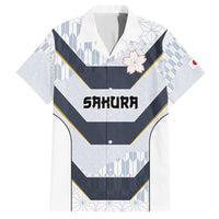Japan Pacific Rugby 2022-23 Custom Family Matching Puletasi and Hawaiian Shirt Black Sakura Japanese Wave Pattern LT9 Dad's Shirt - Short Sleeve Black - Polynesian Pride