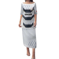 Japan Pacific Rugby 2022-23 Custom Family Matching Puletasi and Hawaiian Shirt Black Sakura Japanese Wave Pattern LT9 Mom's Dress Black - Polynesian Pride