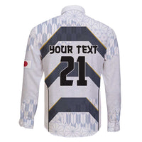 Japan Pacific Rugby 2022-23 Custom Family Matching Summer Maxi Dress and Hawaiian Shirt Black Sakura Japanese Wave Pattern