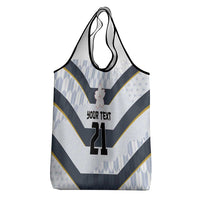 Japan Pacific Rugby 2022-23 Custom Grocery Bag Black Sakura Japanese Wave Pattern