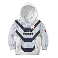 Japan Pacific Rugby 2022-23 Custom Kid Hoodie Black Sakura Japanese Wave Pattern