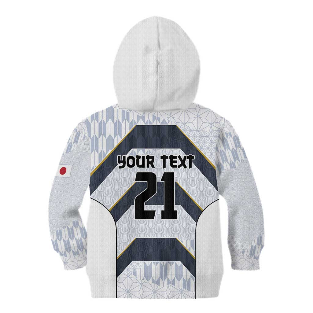 Japan Pacific Rugby 2022-23 Custom Kid Hoodie Black Sakura Japanese Wave Pattern