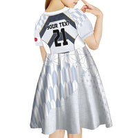 Japan Pacific Rugby 2022-23 Custom Kid Short Sleeve Dress Black Sakura Japanese Wave Pattern