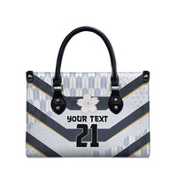 Japan Pacific Rugby 2022-23 Custom Leather Bag Black Sakura Japanese Wave Pattern - Polynesian Pride
