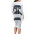 Japan Pacific Rugby 2022-23 Custom Long Sleeve Bodycon Dress Black Sakura Japanese Wave Pattern