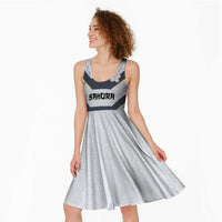 Japan Pacific Rugby 2022-23 Custom Midi Dress Black Sakura Japanese Wave Pattern - Polynesian Pride