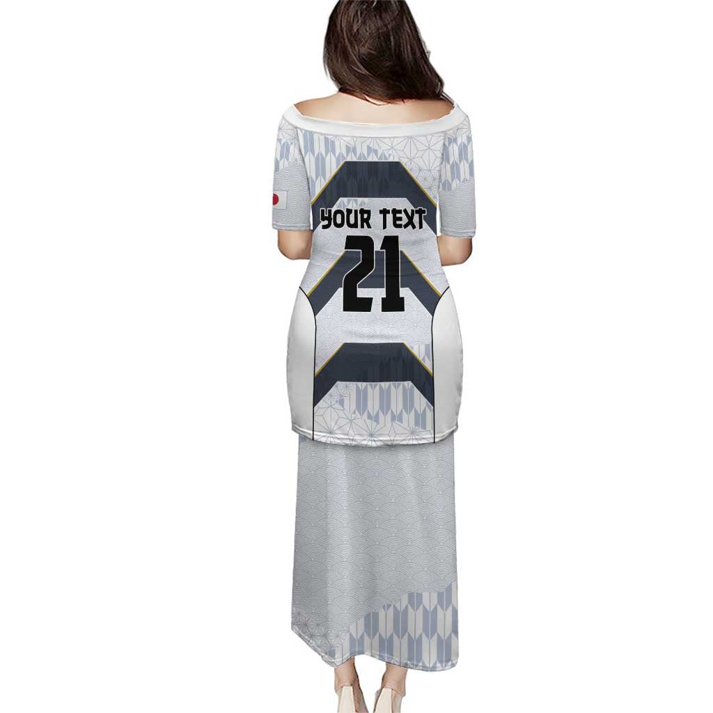 Japan Pacific Rugby 2022-23 Custom Puletasi Black Sakura Japanese Wave Pattern