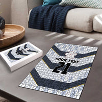 Japan Pacific Rugby 2022-23 Custom Puzzle Black Sakura Japanese Wave Pattern - Polynesian Pride