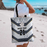 Japan Pacific Rugby 2022-23 Custom Tote Bag Black Sakura Japanese Wave Pattern - Polynesian Pride