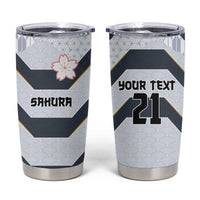 Japan Pacific Rugby 2022-23 Custom Tumbler Cup Black Sakura Japanese Wave Pattern