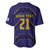 Japan Pacific Rugby 2022-23 Custom Baseball Jersey Blue Sakura Japanese Wave Pattern